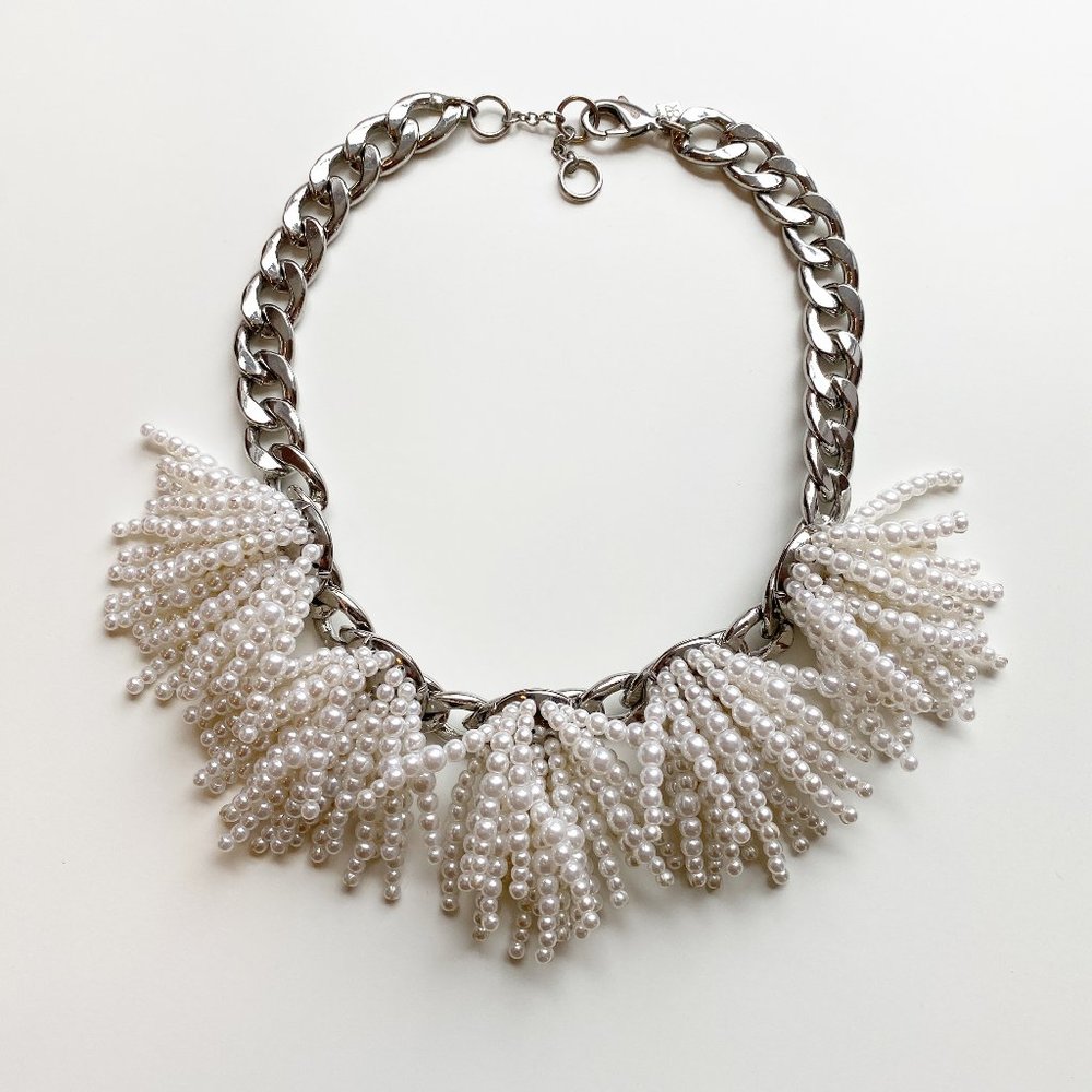 Banana Republic | Pearl Tassel Bib Necklace